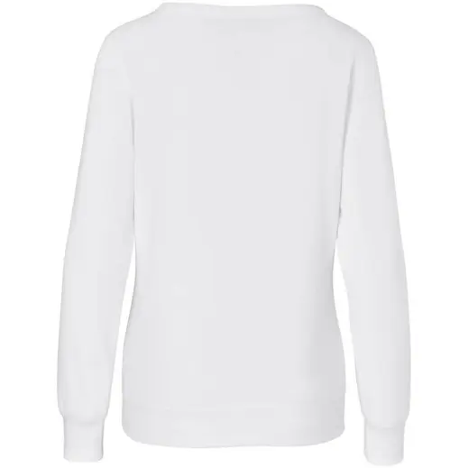 Ladies Quinn Crew Neck Sweater White Back